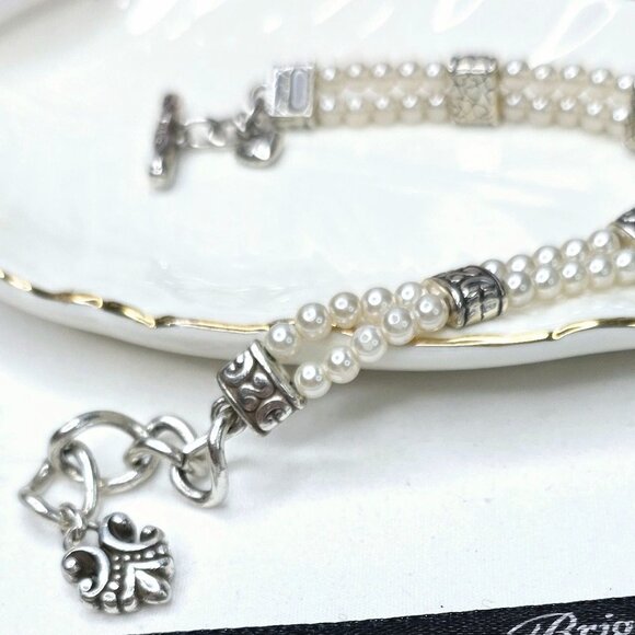 Brighton Lady Jane Silver-plated Pearl Double Strand Pearl Bracelet - Picture 8 of 8